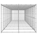 Outdoor Dog Kennel Galvanised Steel with Roof 21.78 m?