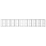 Outdoor Dog Kennel Galvanised Steel with Roof 24.2 m?