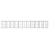 Outdoor Dog Kennel Galvanised Steel with Roof 26.62 m?