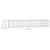 Outdoor Dog Kennel Galvanised Steel with Roof 26.62 m?