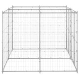 Outdoor Dog Kennel Galvanised Steel 4.84 m² - Side View