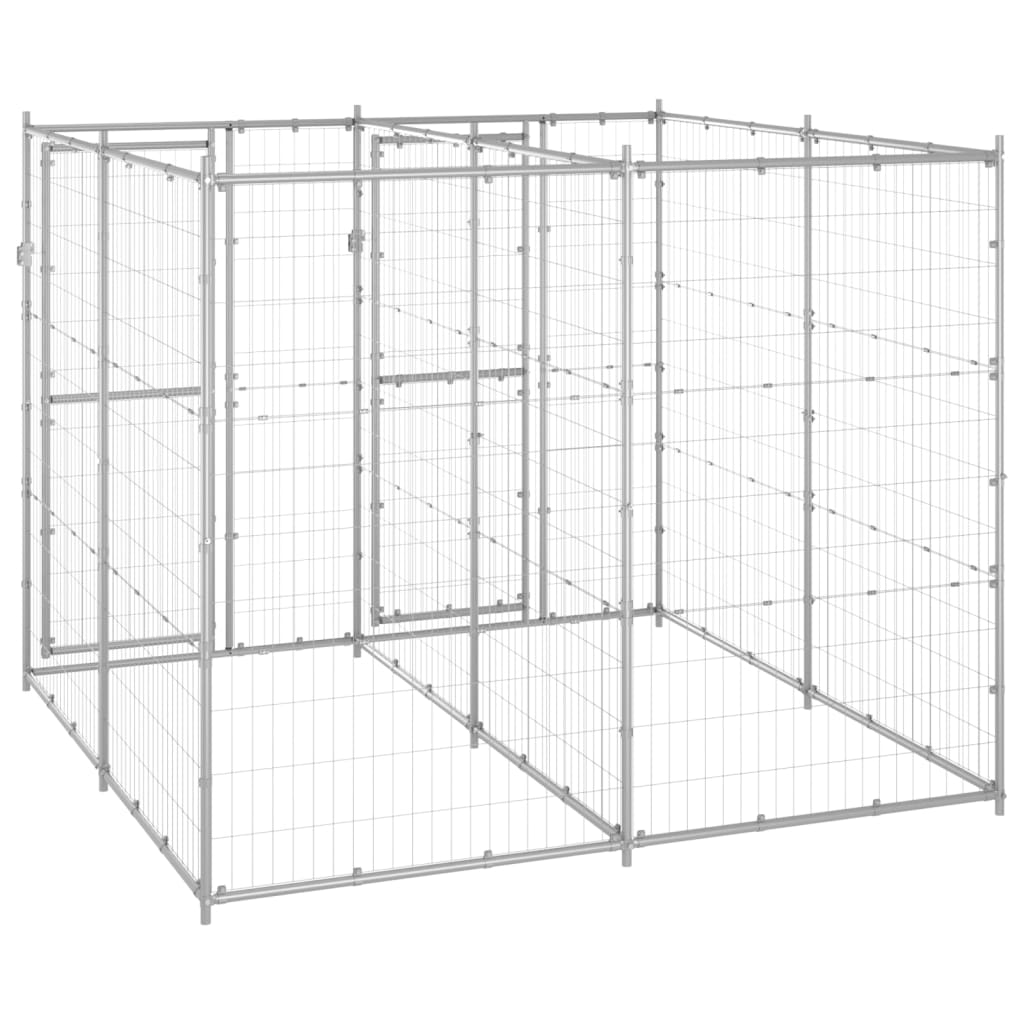 Outdoor Dog Kennel Galvanised Steel 4.84 m?