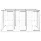 Outdoor Dog Kennel Galvanised Steel 7.26 m² - Front View