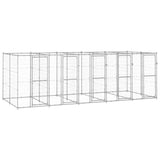 Outdoor Dog Kennel Galvanised Steel 12.1 m²
