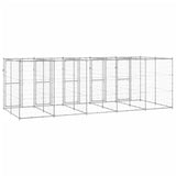 Outdoor Dog Kennel Galvanised Steel 12.1 m?