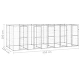 Outdoor Dog Kennel Galvanised Steel 12.1 m?