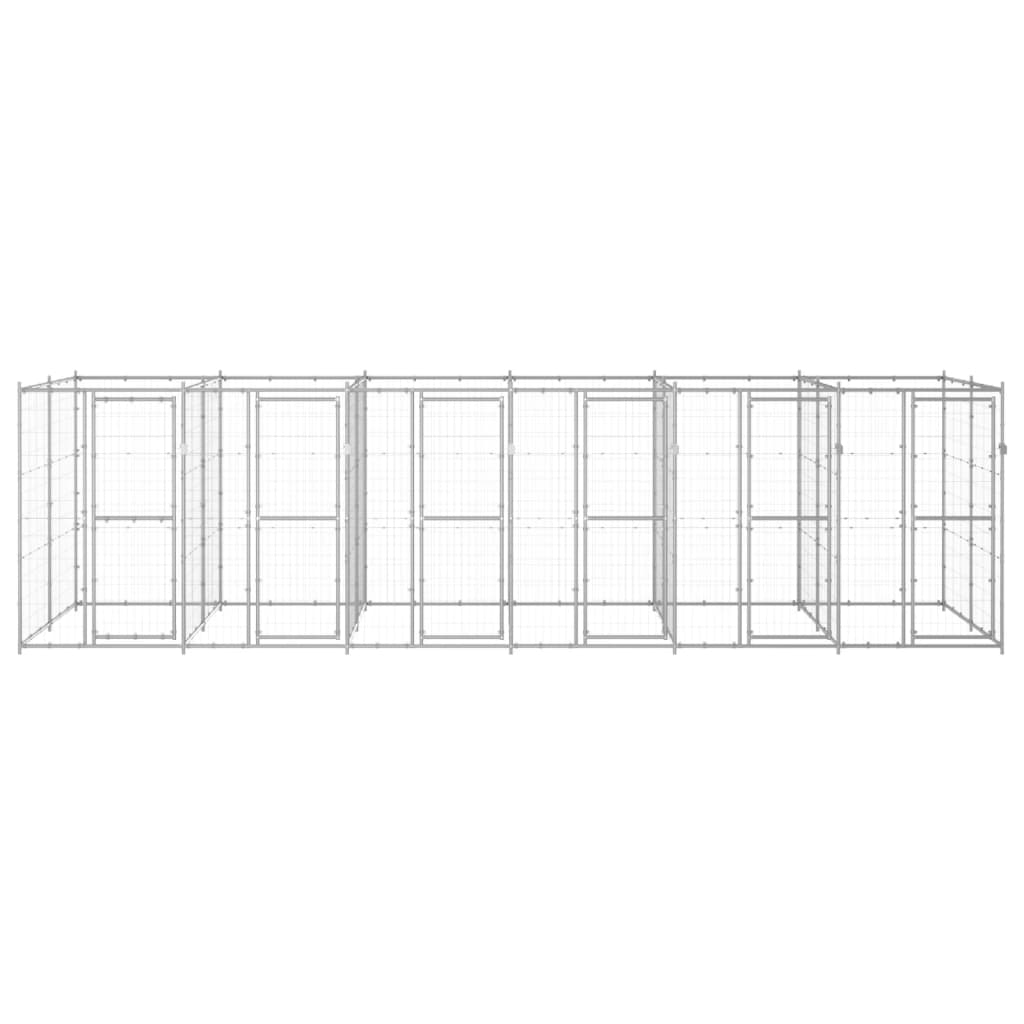 Outdoor Dog Kennel Galvanised Steel 14.52 m?