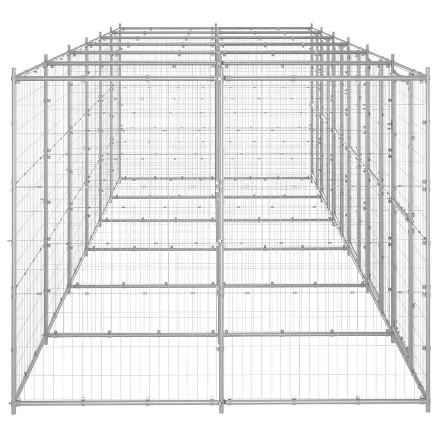 Outdoor Dog Kennel Galvanised Steel 14,52 m²