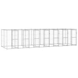 Outdoor Dog Kennel Galvanised Steel 16.94 m?