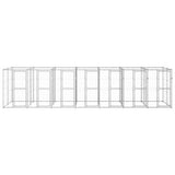 Outdoor Dog Kennel Galvanised Steel 16.94 m?