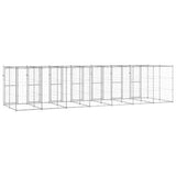 Outdoor Dog Kennel Galvanised Steel 16.94 m?