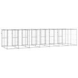 Outdoor Dog Kennel Galvanised Steel 16.94 m² - Top-Down View