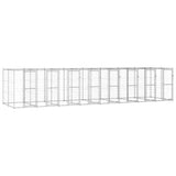 Outdoor Dog Kennel Galvanised Steel 19.36 m?