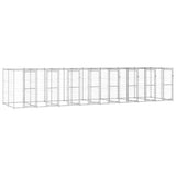 Outdoor Dog Kennel Galvanised Steel 19.36 m²