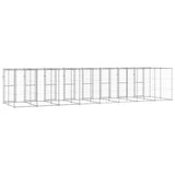 Outdoor Dog Kennel Galvanised Steel 19.36 m?