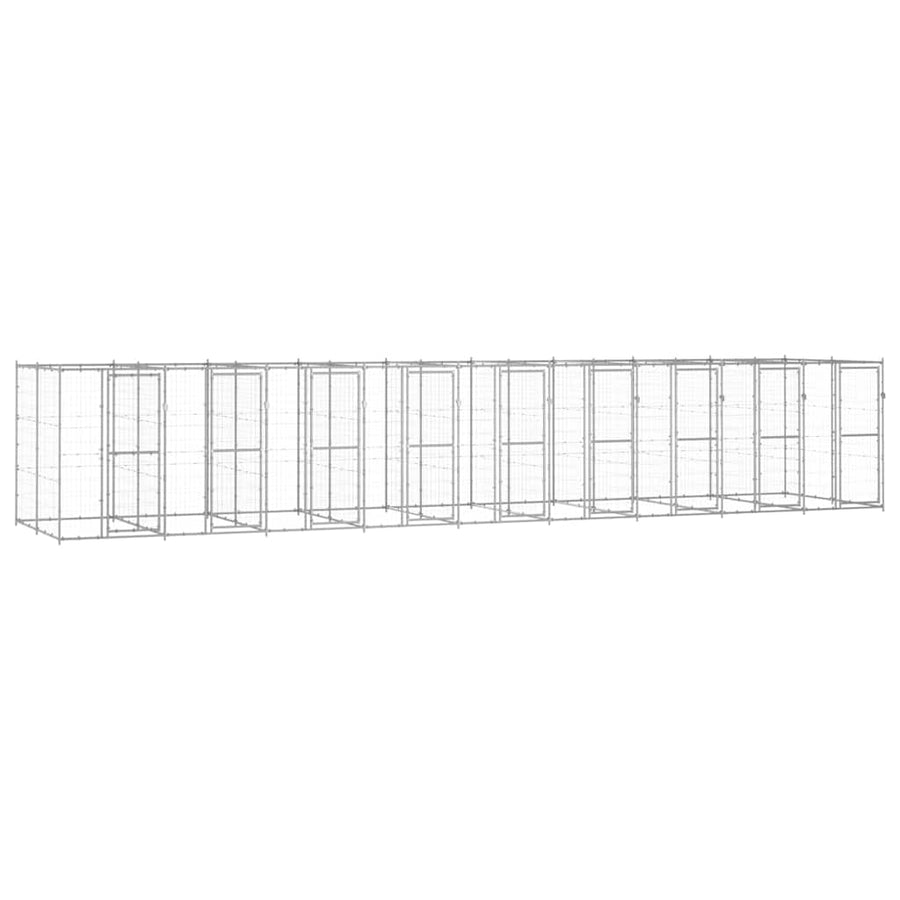 Outdoor Dog Kennel Galvanised Steel 21,78 m²