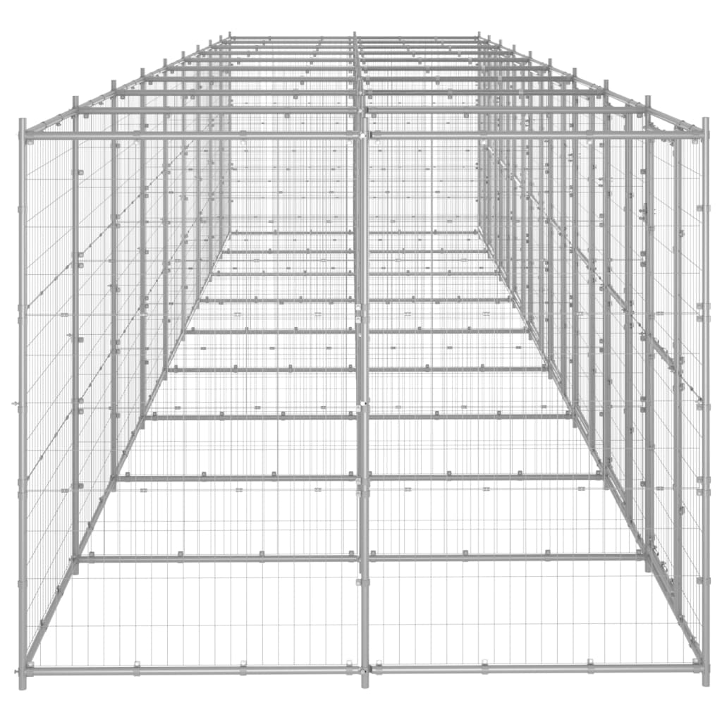 Outdoor Dog Kennel Galvanised Steel 21.78 m?