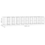 Outdoor Dog Kennel Galvanised Steel 21.78 m?