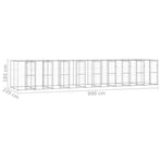 Outdoor Dog Kennel Galvanised Steel 21,78 m²