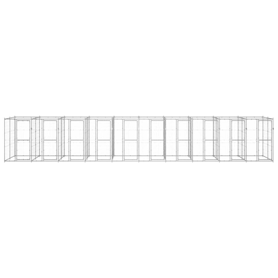 Outdoor Dog Kennel Galvanised Steel 24,2 m²