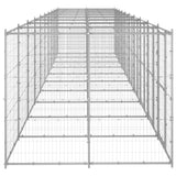 Outdoor Dog Kennel Galvanised Steel 24.2 m² - Side View