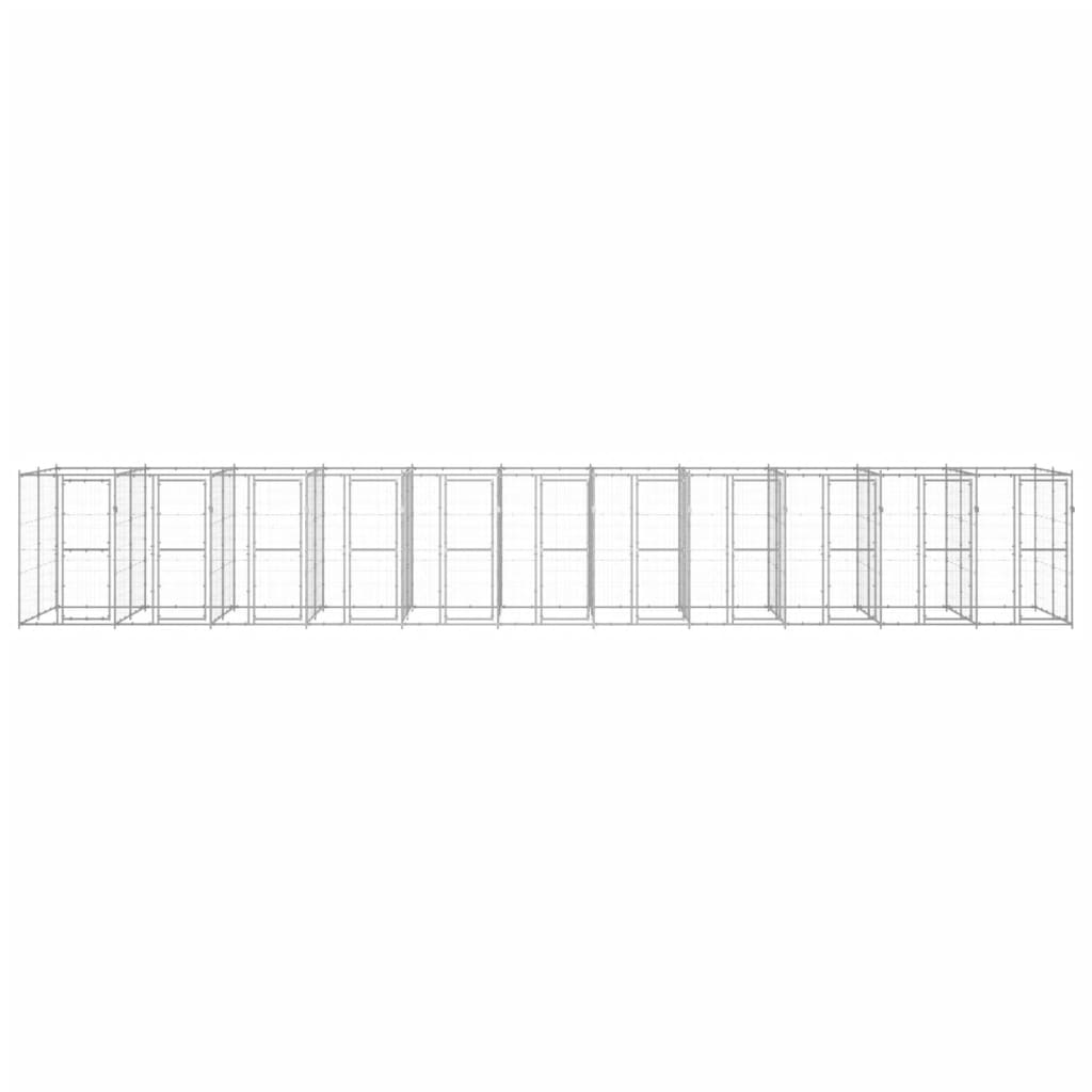 Outdoor Dog Kennel Galvanised Steel 26.62 m?