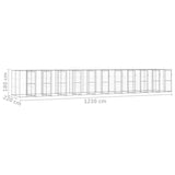 Outdoor Dog Kennel Galvanised Steel 26.62 m?