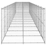 Outdoor Dog Kennel Galvanised Steel 29.04 m² - Side View