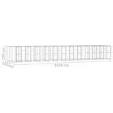 Outdoor Dog Kennel Galvanised Steel 29.04 m² - Rear View