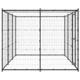 Outdoor Dog Kennel Steel with Roof 7.26 m² - Side View