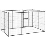 Outdoor Dog Kennel Steel with Roof 7.26 m?
