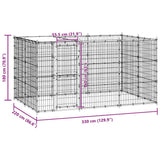 Outdoor Dog Kennel Steel with Roof 7.26 m?