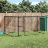 Outdoor Dog Kennel Steel with Roof 7.26 m?