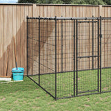 Outdoor Dog Kennel Steel with Roof 12.1 m?