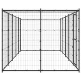 Outdoor Dog Kennel Steel with Roof 12.1 m² - Side View