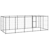 Outdoor Dog Kennel Steel with Roof 12.1 m² - Top-Down View