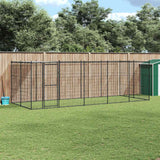 Outdoor Dog Kennel Steel with Roof 12.1 m?