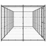 Outdoor Dog Kennel Steel with Roof 16.94 m?