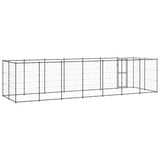 Outdoor Dog Kennel Steel with Roof 16.94 m² - Top-Down View