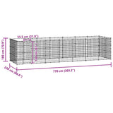 Outdoor Dog Kennel Steel with Roof 16.94 m? - Low Angle