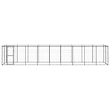 Outdoor Dog Kennel Steel with Roof 21.78 m?