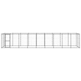 Outdoor Dog Kennel Steel with Roof 21.78 m² - Front View
