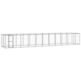 Outdoor Dog Kennel Steel with Roof 26.62 m?