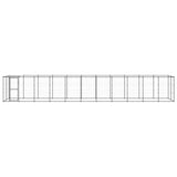Outdoor Dog Kennel Steel with Roof 26.62 m?