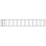 Outdoor Dog Kennel Steel with Roof 26.62 m?