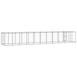 Outdoor Dog Kennel Steel with Roof 26.62 m?