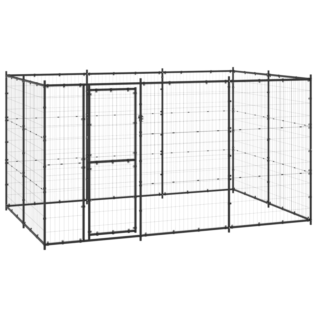 Outdoor Dog Kennel Steel 7.26 m?