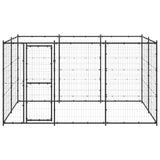 Outdoor Dog Kennel Steel 7.26 m² - Front View