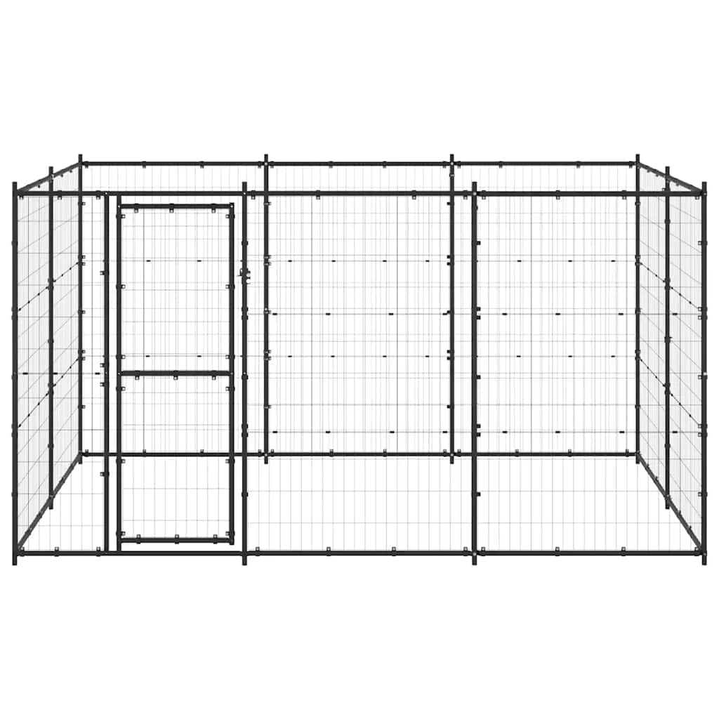 Outdoor Dog Kennel Steel 7.26 m?
