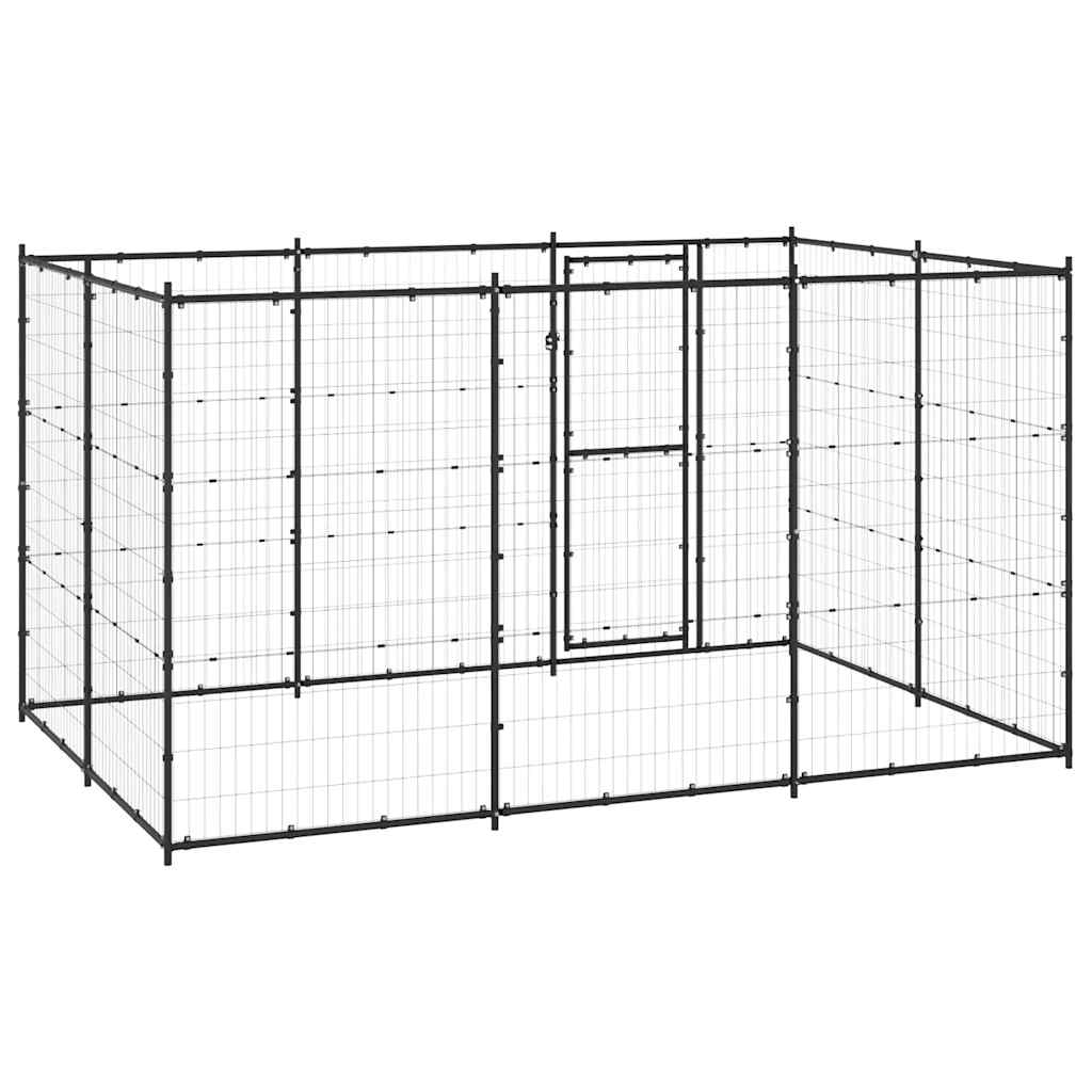 Outdoor Dog Kennel Steel 7.26 m?